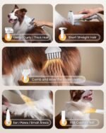 Oneisall 8 in 1 Dog Vacuum & Dryer for Shedding Grooming, Pet Clippers With Metal Blades, Adjustable Speed and Temperature Control Blower - Image 6