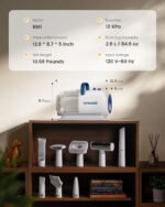 Oneisall 8 in 1 Dog Vacuum & Dryer for Shedding Grooming, Pet Clippers With Metal Blades, Adjustable Speed and Temperature Control Blower - Image 10