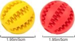 2 Pack Dog Toy Ball,Dog Pet Food Treat Feeder Chew Tooth Cleaning Ball Exercise Game IQ Training Ball for Small/Medium/Large Dog and Cat (Red+Yellow, 2in（Small Dog&Puppy）) - Image 3