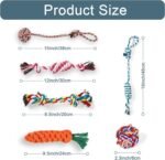Dog Rope Toys for Aggressive Chewers, XIACIBDUS Dog Chew Toy Dog Toys for Puppy Teething, Durable Small Dog Toys Tug of War Dog Toy for Medium Small Dogs 6 Pack - Image 3
