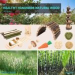 Hamster Cage Accessories, 12 Different Chew Toys for Guinea Pig, Chinchillas, Gerbils, Mice, Rats, Mouse, Rabbit, Bunny Hideout Seesaw, Natural Molar Tools - Image 7