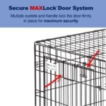 MidWest Homes for Pets Ovation Double Door Medium Folding Metal 76.2cm Long Dog Crate with Divider Panel, Floor Protecting Feet, Leak-Proof Dog Pan, Medium Dog, Black, Model 1930DD - Image 6