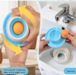 Dog Cat Licks Toys for Liquid Food, Anxieties Relief Slow Feeder Dog Lick Ball Treat Dispenser, Non-Slip Licking Bowl Enrichment Toys to Keep Them(Blue) - Image 5