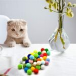 50PCS Cat Toys Balls 3CM,Soft Colorful Cat Balls Cat Pompoms Ball Cat Chew Toy Kitten Pet Toy,Cat Treat Ball Plush Scratching Balls Toy Interactive Pet Supplies for Cat Kittens Dog - Image 6