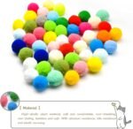50PCS Cat Toys Balls 3CM,Soft Colorful Cat Balls Cat Pompoms Ball Cat Chew Toy Kitten Pet Toy,Cat Treat Ball Plush Scratching Balls Toy Interactive Pet Supplies for Cat Kittens Dog - Image 7