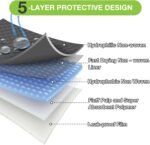 Disposable Dog Pee Pads, 13" x 18" Odor-Control Bamboo Charcoal Fiber Puppy Pads, Super Absorbent Dog Pads, Leak Proof Pet Training Pads, Quick Dry Pads for Dogs Cats Rabbits 50 Counts - Image 3