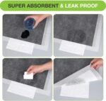 Disposable Dog Pee Pads, 13" x 18" Odor-Control Bamboo Charcoal Fiber Puppy Pads, Super Absorbent Dog Pads, Leak Proof Pet Training Pads, Quick Dry Pads for Dogs Cats Rabbits 50 Counts - Image 4