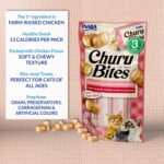 INABA Churu Bites for Cats, Soft/Chewy Baked Chicken Wrapped Churu Filled Cat Treats with Vitamin E, 9 Grams per Tube, 18 Tubes Total (3 Tubes per Pack), Tuna Recipe - Image 6