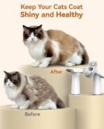 oneisall 6 in 1 Cat Grooming Vacuum & Cat Grooming Kit,50dB Low Noise Cat Grooming Vacuum with Electric Clippers,Cat Vacuum Brush for Shedding Grooming with 1.5L Dust Cup, White - Image 4