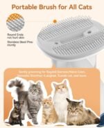 oneisall 6 in 1 Cat Grooming Vacuum & Cat Grooming Kit,50dB Low Noise Cat Grooming Vacuum with Electric Clippers,Cat Vacuum Brush for Shedding Grooming with 1.5L Dust Cup, White - Image 6