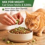 6Pack Cat Toys Cats Grass Treat Catnip Toy with Silvervine for Indoor Kitten Toys Wood Kitty Chew Rope Grass Sticks for Teeth Cleaning Kitten Snack for Catnip Dental Care Self Play - Image 3