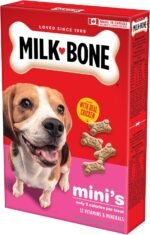 Milk-Bone Original Biscuits, Oven Baked Dog Treats Made with Real Chicken Meat, Crunchy Texture Helps Clean Teeth, Mini Snacks for Frequent Rewards, 475 g (Pack of 12) - Image 4