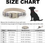 Plutus Pet Cotton Hemp Dog Collar and Leash Set, Adjustable Collar for Small, Medium, and Large Dogs, Heavy Duty and Soft on Skin, Gray Plaid, S - Image 7