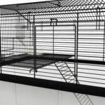 PawHut Hamster Cage with Accessories, Portable Small Animal Cage Includes Detachable Bottom, Ramp, Platform, Food Bowl, Water Bottle, 22" x 17" x 22" - Image 10