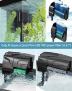 Pawfly 6 Count Mixed Filter Pads for QuietFlow LED PRO Aquarium Power Filter Model 20 & 75 Fish Tank Ammonia Reducer & Activated Carbon & Phosphate Removal Sponges for Water Filtration (Medium) - Image 4