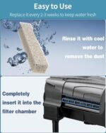 Pawfly 6 Count Mixed Filter Pads for QuietFlow LED PRO Aquarium Power Filter Model 20 & 75 Fish Tank Ammonia Reducer & Activated Carbon & Phosphate Removal Sponges for Water Filtration (Medium) - Image 6