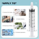30 Pack 5ml Plastic Syringe Sterile Individual Wrap with Cap, Measurement and Dispensing Syringe Tools for Science Labs, Liquid Measuring, Feeding Pets, Oil or Glue Applicator (30, 5ml) - Image 6