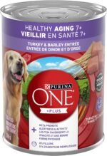 Purina ONE Senior Wet Dog Food, Healthy Aging 7+ Turkey & Barley Entree - 368 g Can (12 Pack) - Image 3