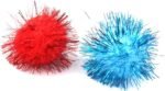 70pcs 3.5cm Glitzy Tinsel Sprayed Pompoms Balls Cat Toys - Image 3