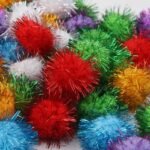 70pcs 3.5cm Glitzy Tinsel Sprayed Pompoms Balls Cat Toys - Image 5