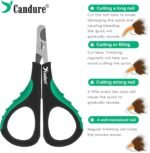 Candure Cat Nail Clippers Stainless Steel Cat Claw Trimmers for Rabbits,Guinea Pigs, Birds, Puppies, Kittens and Small Animals- Pet Nail Clippers for Professional and Home Use (Black) - Image 6
