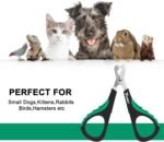 Candure Cat Nail Clippers Stainless Steel Cat Claw Trimmers for Rabbits,Guinea Pigs, Birds, Puppies, Kittens and Small Animals- Pet Nail Clippers for Professional and Home Use (Black) - Image 7