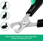 Candure Cat Nail Clippers Stainless Steel Cat Claw Trimmers for Rabbits,Guinea Pigs, Birds, Puppies, Kittens and Small Animals- Pet Nail Clippers for Professional and Home Use (Black) - Image 9