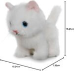 ICE KING BEAR Fluffy Plush Cat Stuffed Animal Toy (White, 6 Inches) - Image 9