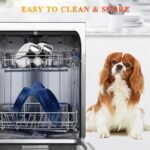 VIVAGLORY Dog Bowl Splashfree Pet Bowl, Dog Dish with Silicone Mat Placemat for Messy Eater, Double Stainless Steel Food Water Feeding Set Dishwasher Safe Spill Proof for Pet, S, Navy Blue - Image 6