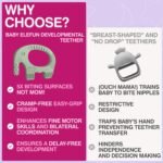 Teething Toy for Babies Age 0 to 6 Months - Baby Elefun 5x Pain Relief Smart Teether - Zero Developmental Delay Silicone Baby Teething Toy Ring - Cute Infant Shower Gift Chew Toys for Babies - Image 4