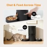WiFi Dual Automatic Cat Feeder 2 Cats with APP Control,Programmable for 6 Meals/Day,4.2L Large Capacity Dry Pet Food Dispenser for 12 Portions/Meal,Dual Power (Black, Dual Bowls+WiFi) - Image 5