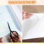 Cat Scratch Protector Set, 15.7" x 196.9" Self-Adhesive Cat Couch Scratch Protector. Mice Tail Cat Wand, 2 Mouse Toy with 20 Twist Pins, Cats Gift Transparent DIY Cutting Anti Scratch Furniture - Image 5