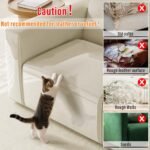 Cat Scratch Protector Set, 15.7" x 196.9" Self-Adhesive Cat Couch Scratch Protector. Mice Tail Cat Wand, 2 Mouse Toy with 20 Twist Pins, Cats Gift Transparent DIY Cutting Anti Scratch Furniture - Image 9