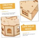 Wooden Hamster Tunnel Maze Small Animal Labyrinth Plaything for Hamsters Mice Hedgehogs Safe - Image 7