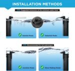 Internal Fish Tank Filter, 3W Adjustable Water Flow Submersible Aquarium Filter Pump for 5~10 Gallon Freshwater Saltwater, 2 Mode Aeration & Rainfall, TE-100(50GPH) - Image 7