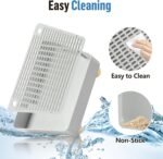 Extra Large Cat Litter Box Step Ramp, Cat's Litter Catcher Mat with Wooden Feet, Filter Function, Pedal Stool for Self-Cleaning Cat Litter Box, Ideal for Kitten & Elderly Cats (Light Grey) - Image 6