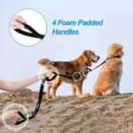 PetBonus Double Dog Leash, No Tangle Dual Leash, Reflective Walking Training Lead, 4 Comfortable Padded Handles for 2 Dogs with Collapsible Bowl and Waste Bags (Black, Large) - Image 6