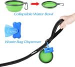PetBonus Double Dog Leash, No Tangle Dual Leash, Reflective Walking Training Lead, 4 Comfortable Padded Handles for 2 Dogs with Collapsible Bowl and Waste Bags (Black, Large) - Image 7