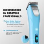 Professional Dog Clippers for Grooming - 2 Speed Pet Grooming Kit for Thick Curly Matted Coats - Low Noise Heavy Duty Cordless Hair Trimmer with Detachable Metal Blade for Animal/Pet/Horse - Image 7