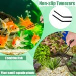 Aquarium Aquascape Tools Kits, 4 in 1 Anti-Rust Aquatic Plant Aquascaping Tool Stainless Steel Black Tweezers Scissors Spatula for Aquarium Tank Clean Aquascape Tools Sets - Image 6