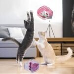 5Pcs Cat Spring Balls, Stretchable Cat Spring Toy Balls Interactive Caged Rats Rolling Cat Balls Cat Toys, Comes with 2 jingle bell balls, for Indoor Cats Playing(Random color) - Image 8