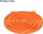 Slow Feeder Cat Bowl, Easy to Clean Silicone Bowl, Ideal for Dry and Wet Food (Orange and Cyan) - Image 6