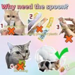 2pcs Cat Strip Feeder, Happy Spoon for Cats, Lickable Squeezable Creamy Treat, Wet Treats Dispenser, Cat Treat Spoon Squeeze, (Beige&Green/Beige&Orange) - Image 3