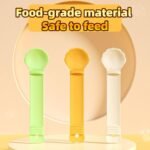 2pcs Cat Strip Feeder, Happy Spoon for Cats, Lickable Squeezable Creamy Treat, Wet Treats Dispenser, Cat Treat Spoon Squeeze, (Beige&Green/Beige&Orange) - Image 5