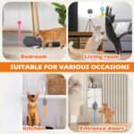 Interactive Cat Toy, Flapping Bird & Rotating Feather Teaser for Indoor Cats, Hanging Doorway Cat Toys with Fishing Pole for Exercise, Boredom Relief & Fun Games (Gray) - Image 5