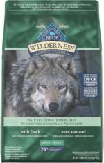 Blue Buffalo Wilderness More Meat & Wholesome Grains Natural Dry Dog Food, Duck 24lb & Wilderness Trail Treats High Protein Grain Free Crunchy Dog Treats Biscuits, Duck Recipe 283G Bag, Brown, 10 Oz - Image 3