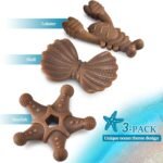 NEZIN Dog Toys for Aggressive Chewers, Indestructible Toys for Large Dogs, Dog Chew for Large Medium Small Breed, 3 Pack Super Chewer with Tough Nylon, Gift for Dogs - Image 3