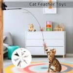 6 Pcs Cat Feather Toys with Bells, Feather Teaser Cat Toy, Replacement Feather Refills with Bells, Exerciser Playing Toy for Kitten or cat - Image 4