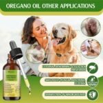 Organic Oregano Oil, 60ml, Natural Antibiotics | Immune Support, for Dogs Digestive Health, for External Deworming & Flea/Tick Prevention | Coat/SkinIssues -100% Natural Food-Grade - Image 5