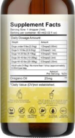 Organic Oregano Oil, 60ml, Natural Antibiotics | Immune Support, for Dogs Digestive Health, for External Deworming & Flea/Tick Prevention | Coat/SkinIssues -100% Natural Food-Grade - Image 9